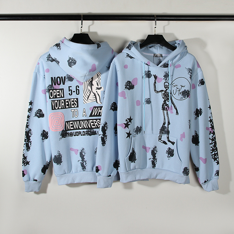 Худи Cactus Jack Merch Fun Skeleton "Blue" фото № 2