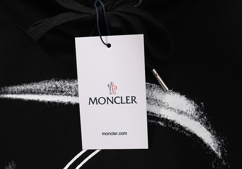 Худи Moncler Half Logo "Black" фото № 9