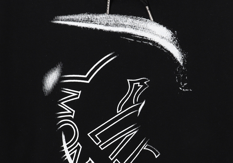 Худи Moncler Half Logo "Black" фото № 10