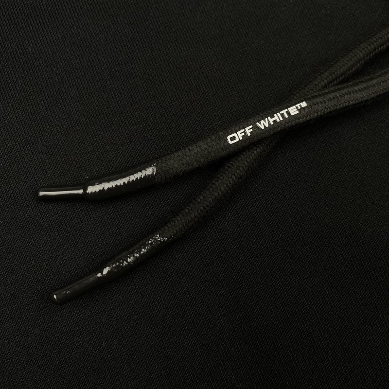 Худи Off White With Logo - ZIP "Black" фото № 6