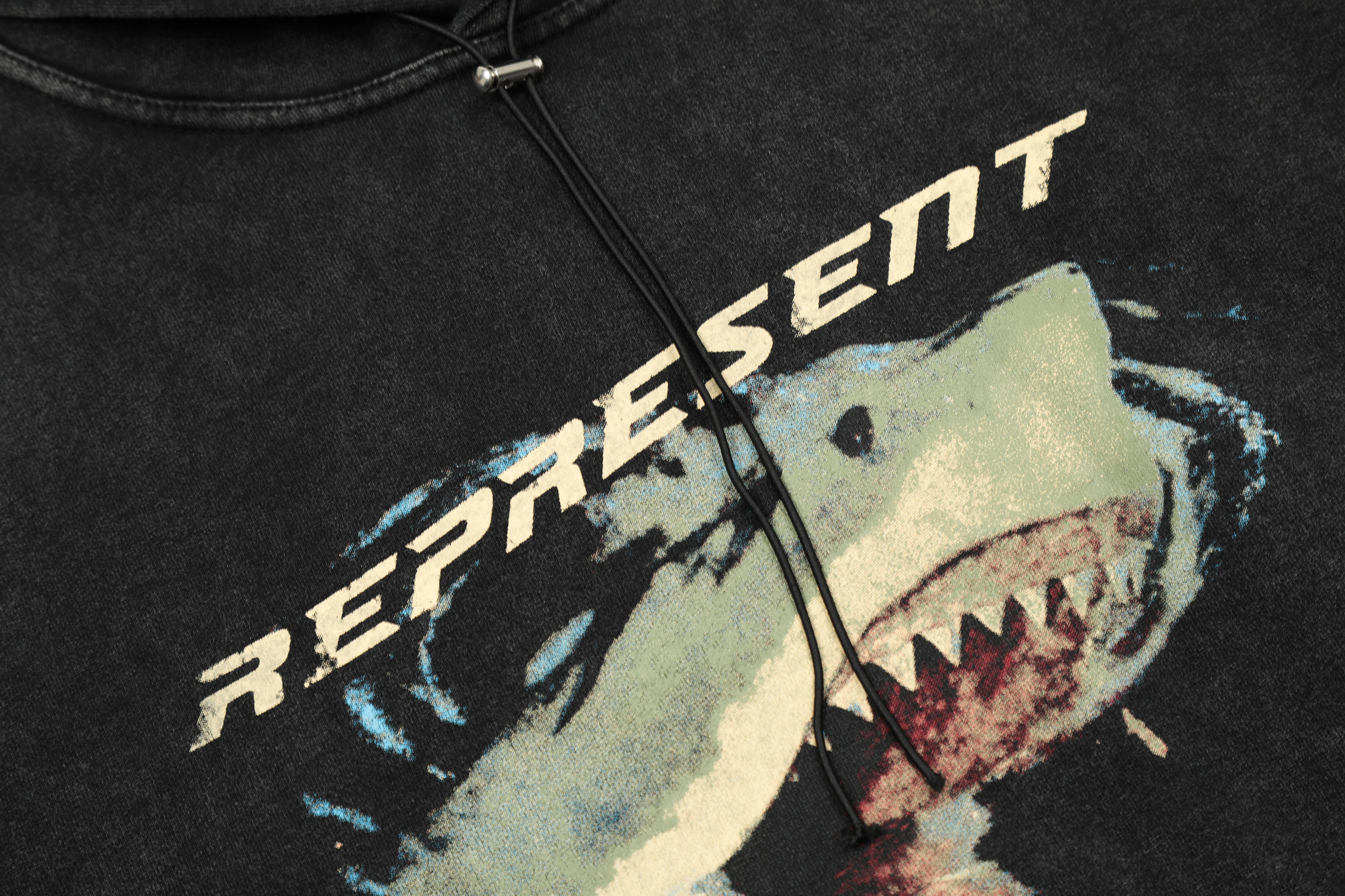 Худи Represent Only the Strong Shark Survive "Gray" фото № 5