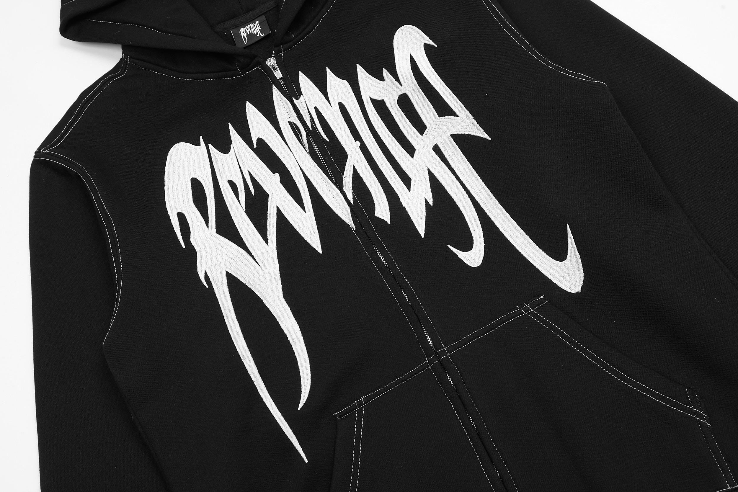 Худи Revenge Contrast Seam "Black" фото № 5