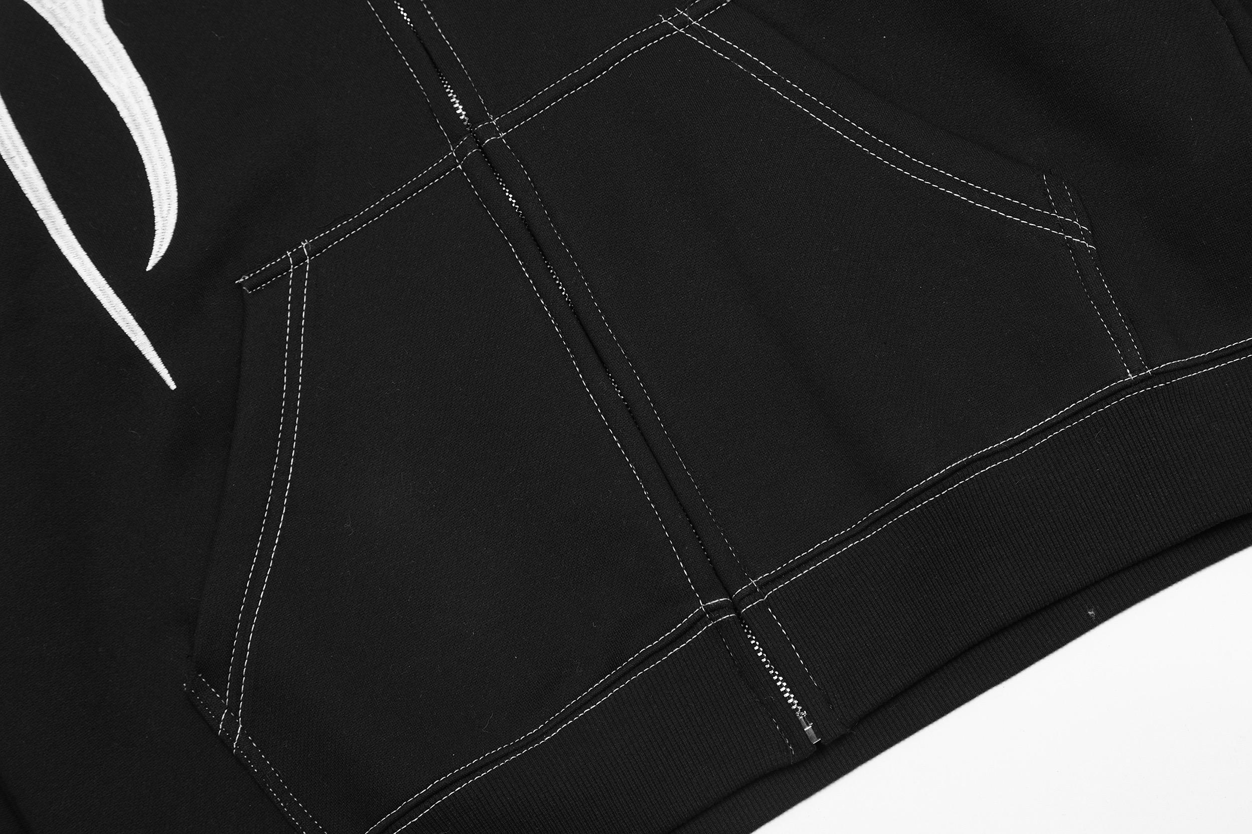 Худи Revenge Contrast Seam "Black" фото № 9