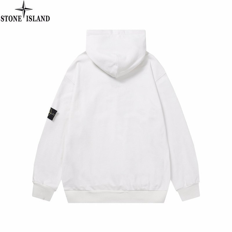 Худи Stone Island With Black Compass Logo Patch "White" фото № 3