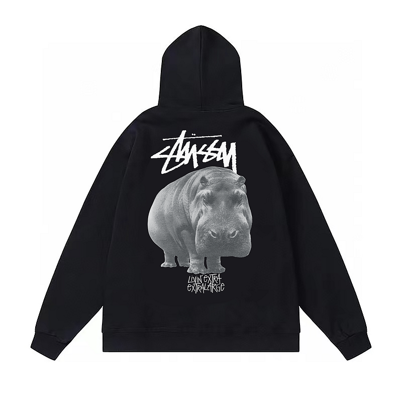 Худи Stussy Hippopotamus "Black" фото № 2