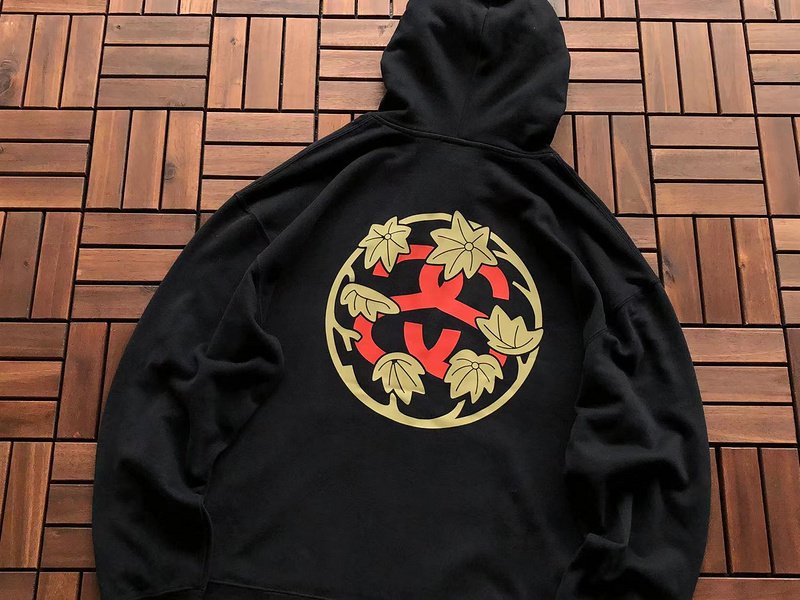 Худи Stussy Circle With Logo Letter And Leaves "Black" фото № 2