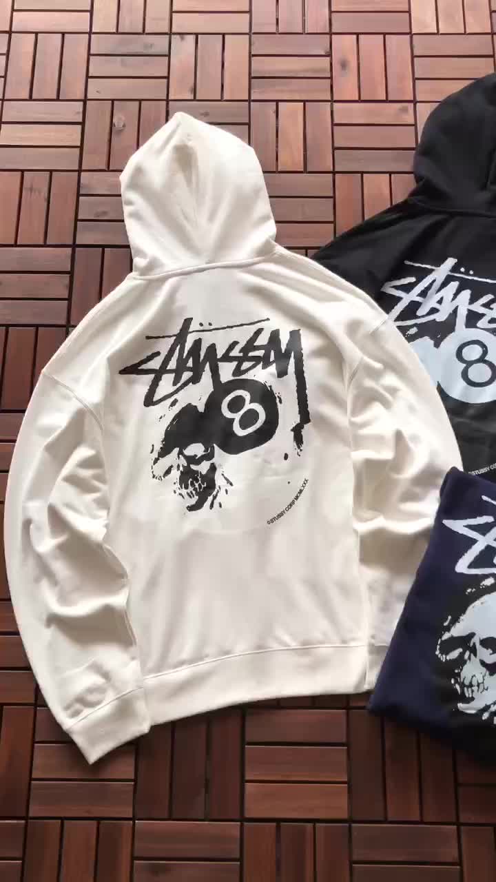 Худи Stussy Skull With Playing Ball Inside Circle "White" фото № 3