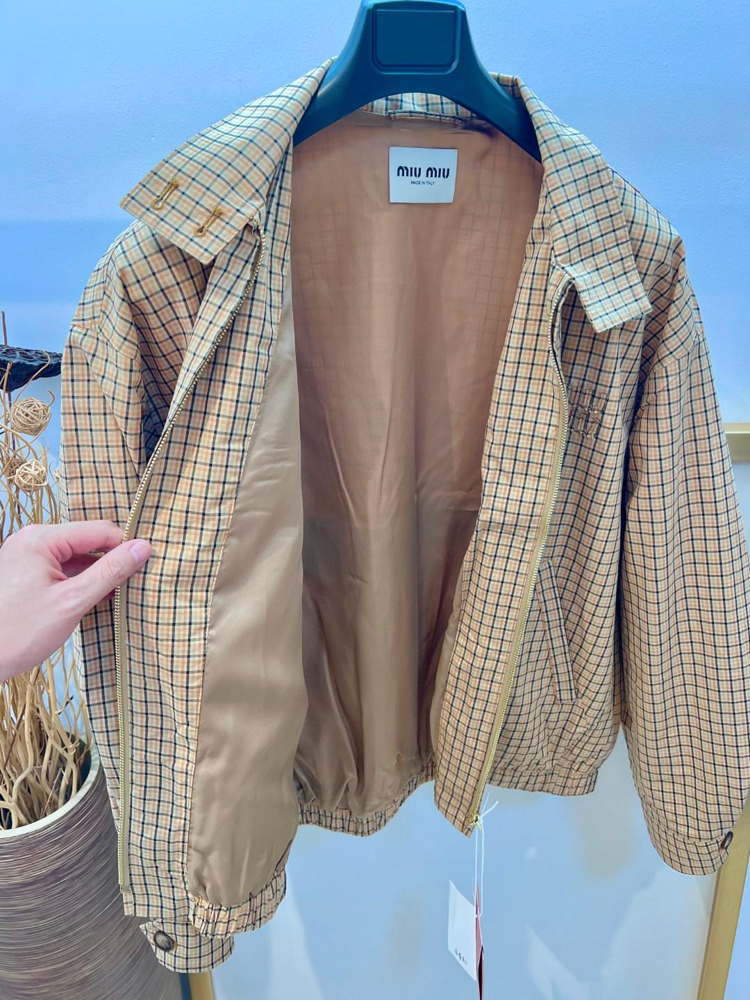 Куртка-бомбер Miu Miu Frontside Dark Brown Logotype Miu Miu "Brown" фото № 5