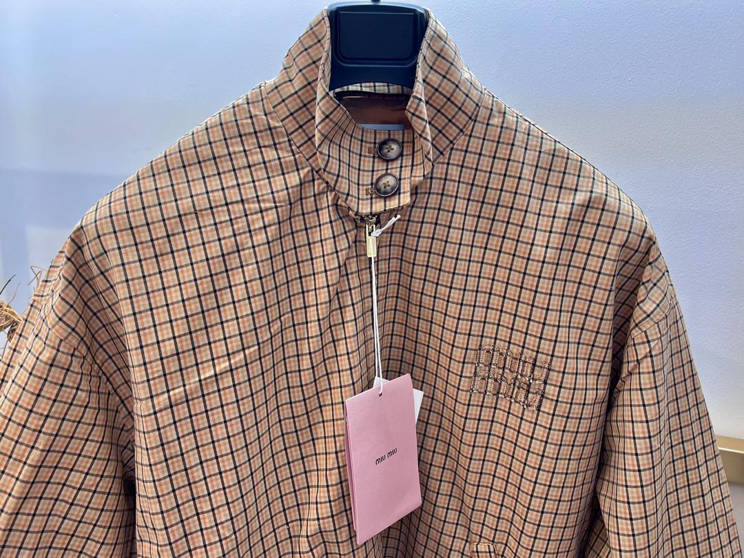 Куртка-бомбер Miu Miu Frontside Dark Brown Logotype Miu Miu "Brown" фото № 3