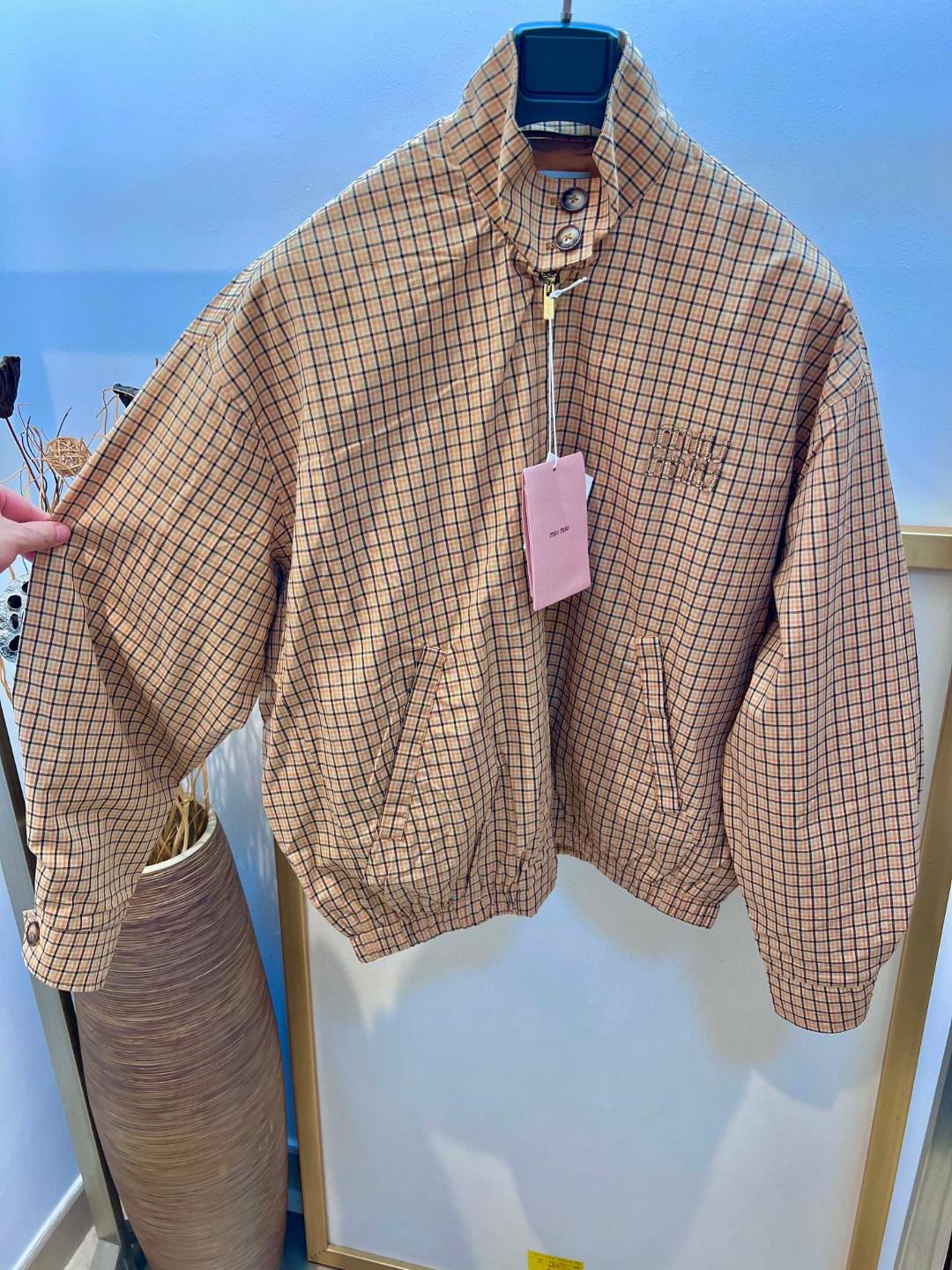 Куртка-бомбер Miu Miu Frontside Dark Brown Logotype Miu Miu "Brown" фото № 2