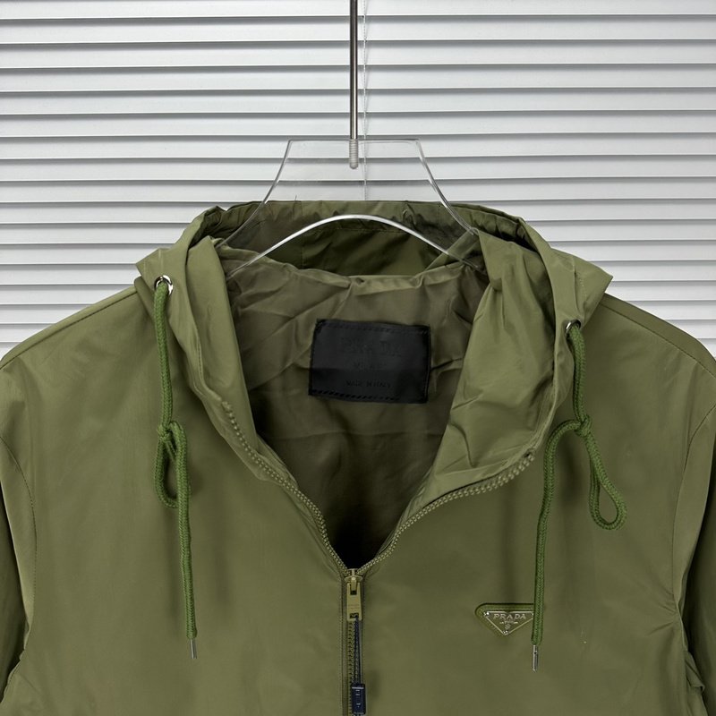 Ветровка Prada Solid Color With Logo "Green" фото № 4