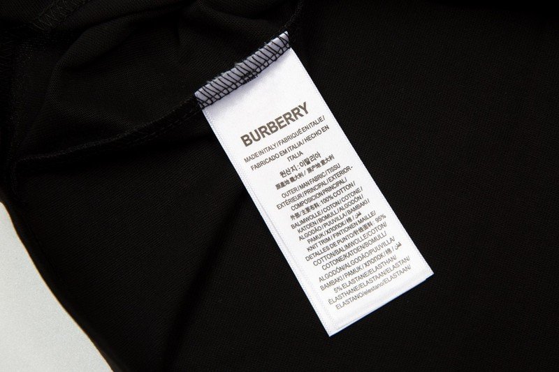 Лонгслив Burberry Text Logo On The Sleeves "Black" фото № 4