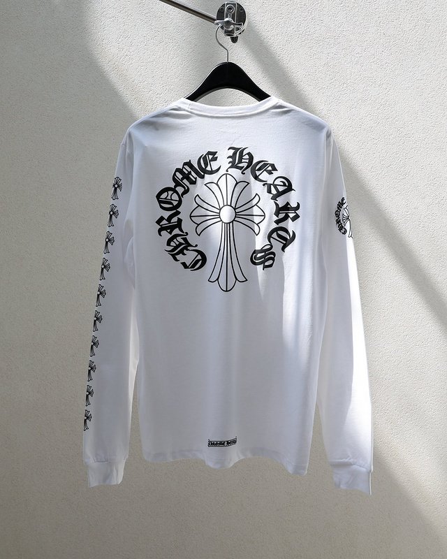 Лонгслив Chrome Hearts One Front Pocket With Cross "White" фото № 2