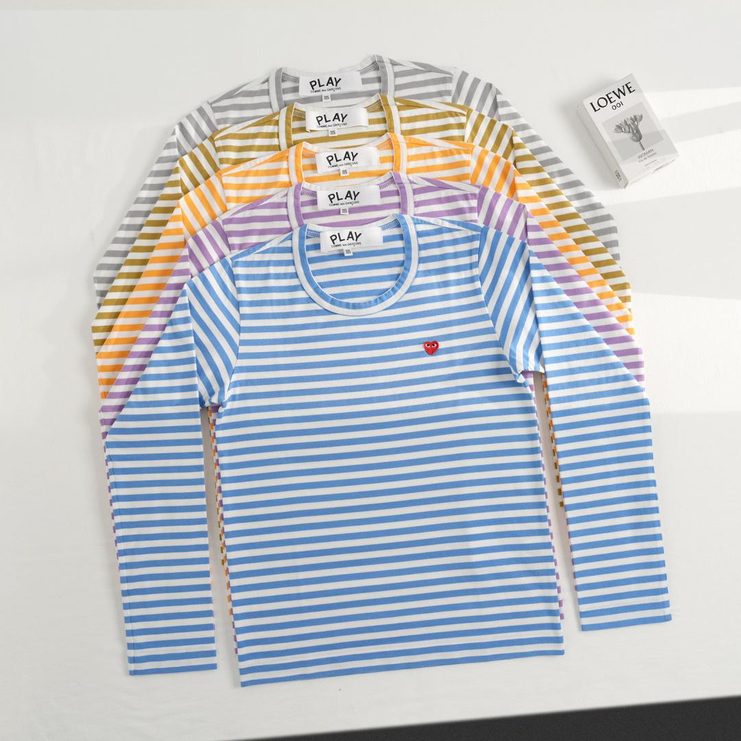 Лонгслив Comme des Garçons Red Logo Colors "Blue" фото № 9