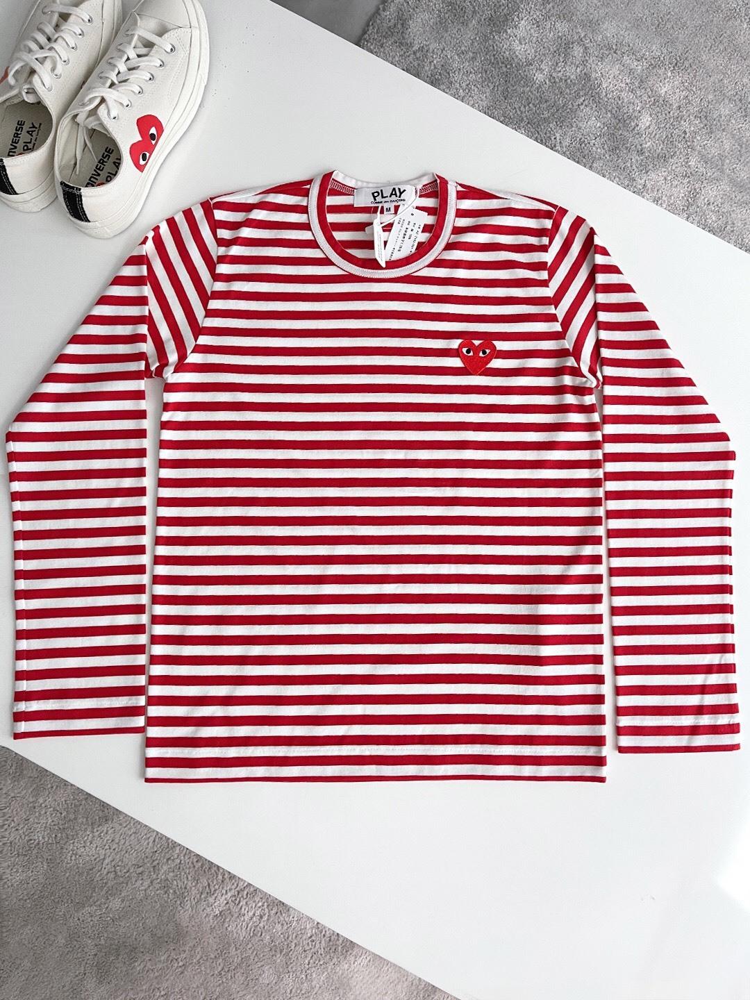 Лонгслив Comme des Garçons Play Monotone "Red" фото № 2