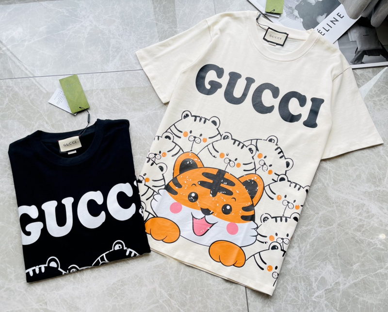 Футболка GUCCI Tiger "White" фото № 3