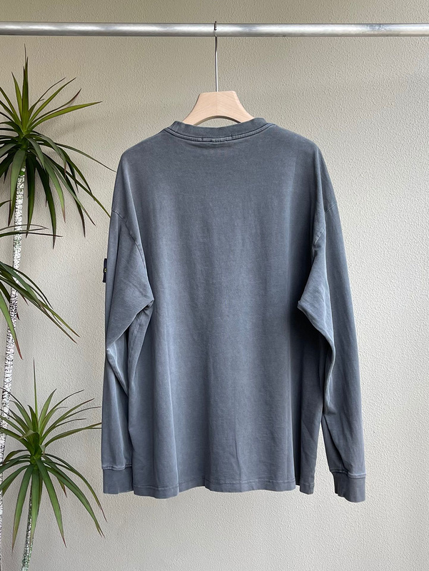 Лонгслив Stone Island With A Rectangular Stripe "Gray" фото № 7