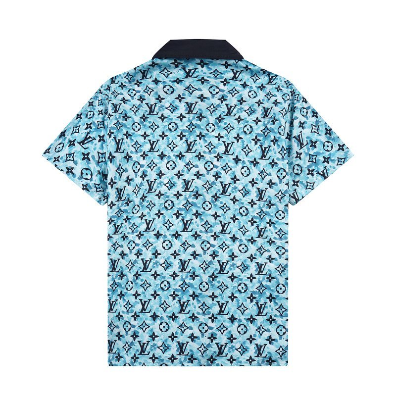 Рубашка Louis Vuitton Logo Symbols "Blue" фото № 2