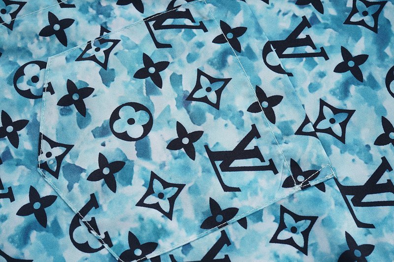 Рубашка Louis Vuitton Logo Symbols "Blue" фото № 4