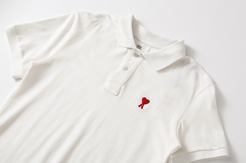Поло Amiri Heart logo "White" фото № 2