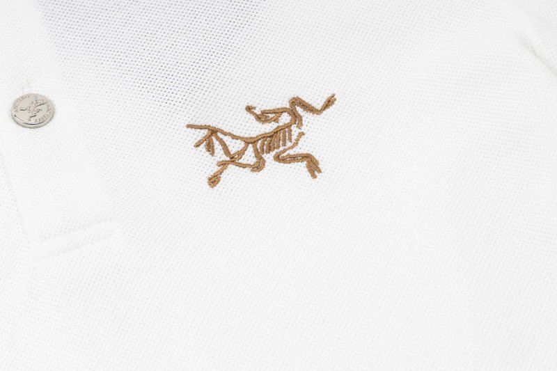 Поло Arcteryx Cotton With Bony Logo "White" фото № 2
