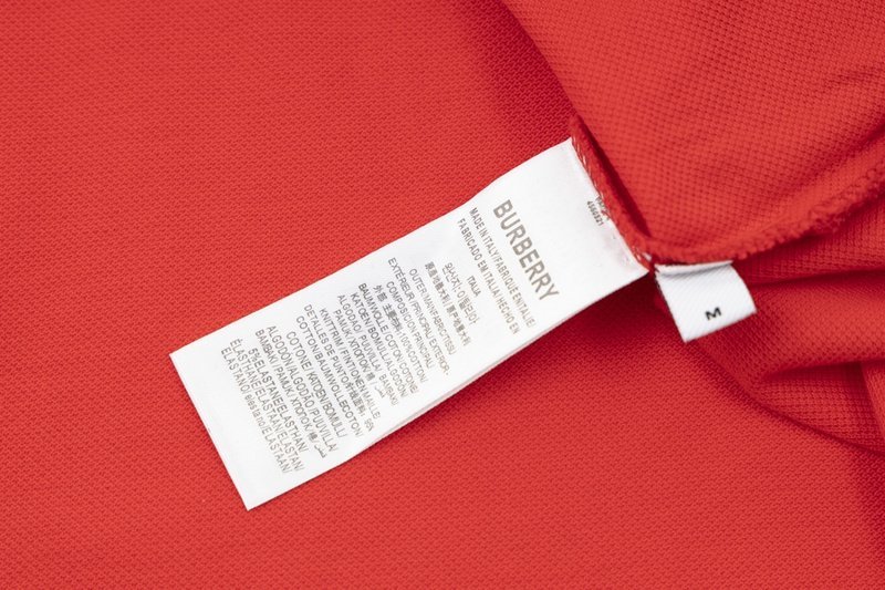 Поло Burberry Black And White Logo "Red" фото № 8