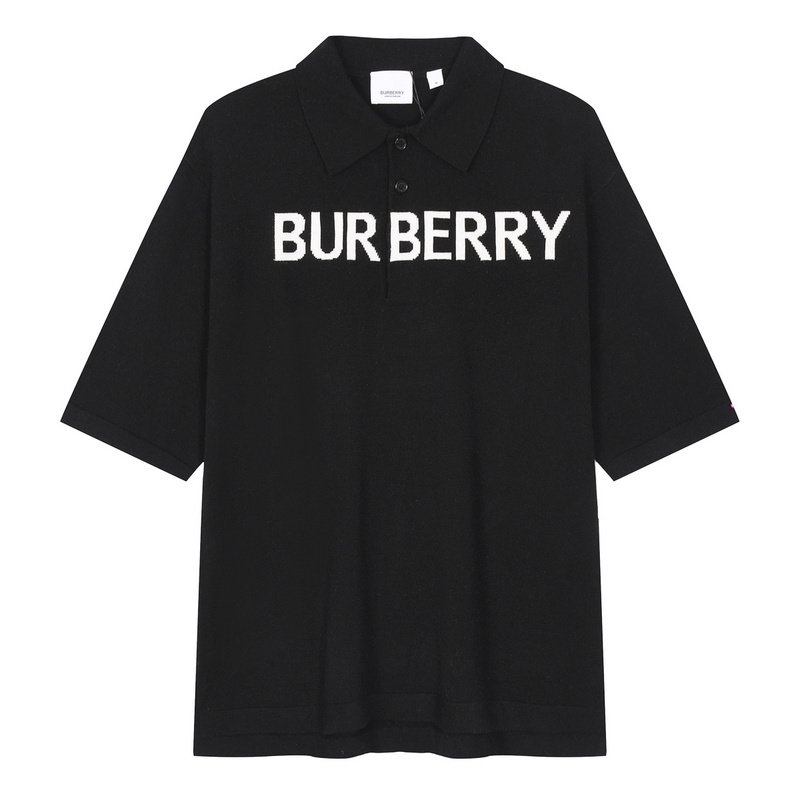 Поло Burberry Printed Logo Letters "Black" фото № 9