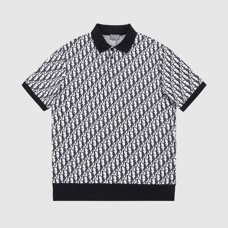 Поло Dior Brand Print "Black/White" фото № 3