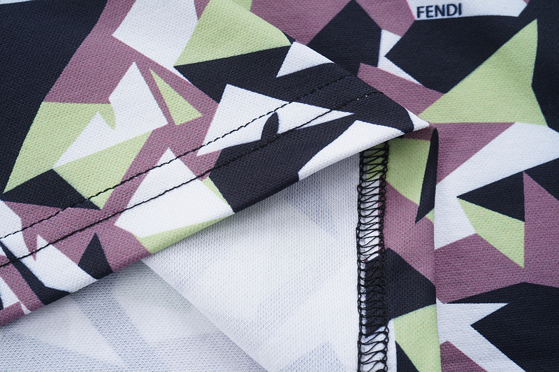 Поло Fendi Geometric Style "Purple/Green" фото № 2