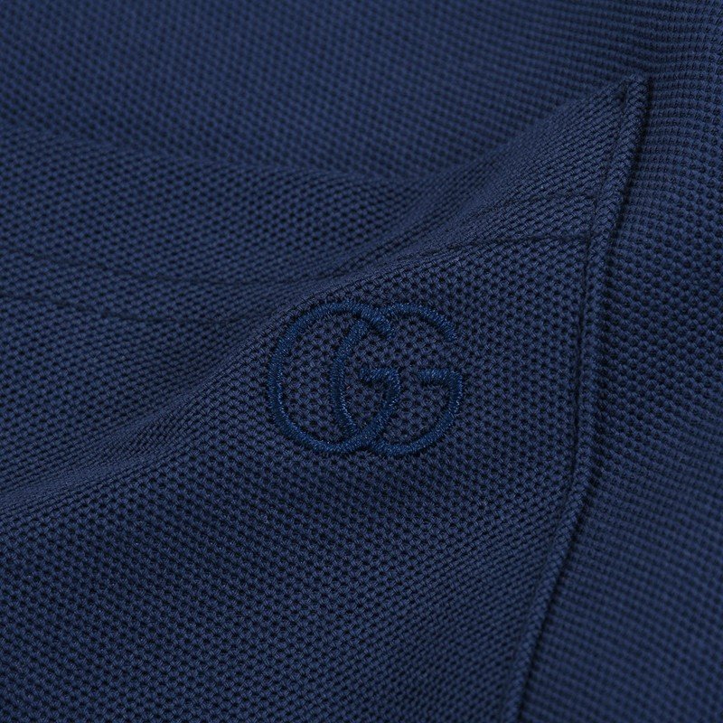 Поло Gucci Regular With Pocket "Blue/Black" фото № 7