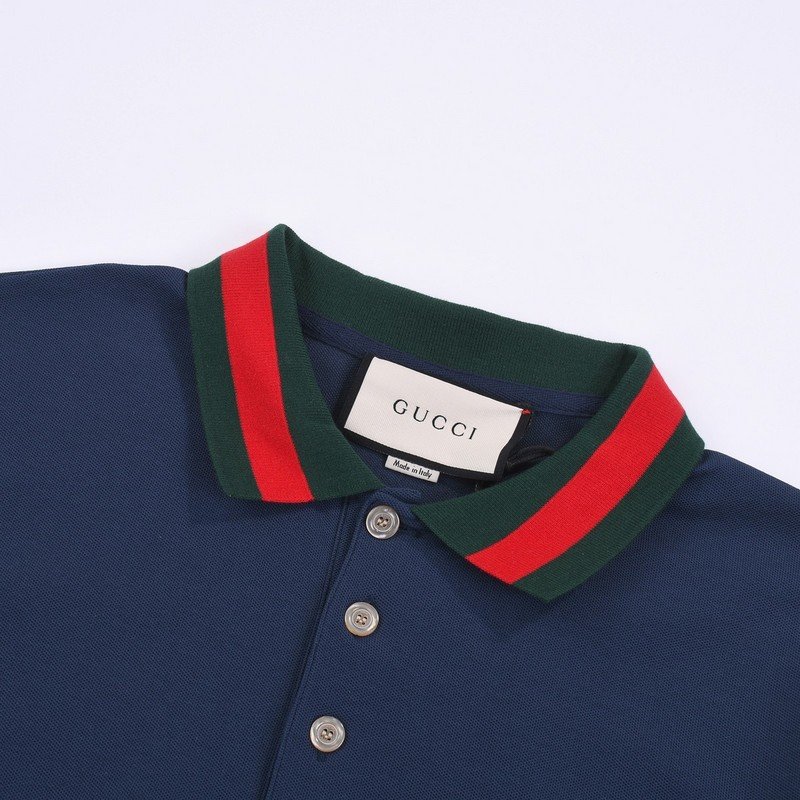 Поло Gucci Regular With Pocket "Blue/Black" фото № 5