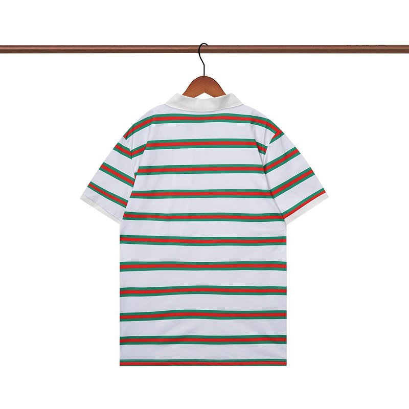 Поло Gucci Striped - Brand Print "White" фото № 2