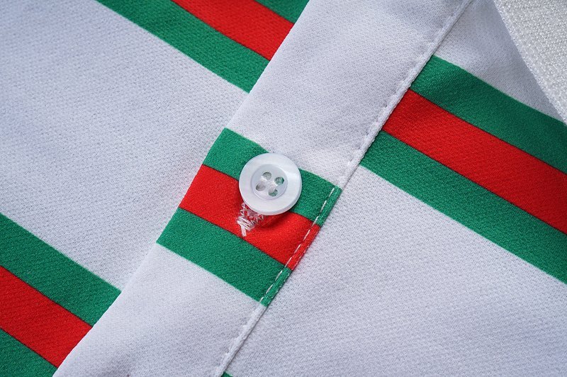 Поло Gucci Striped - Brand Print "White" фото № 6