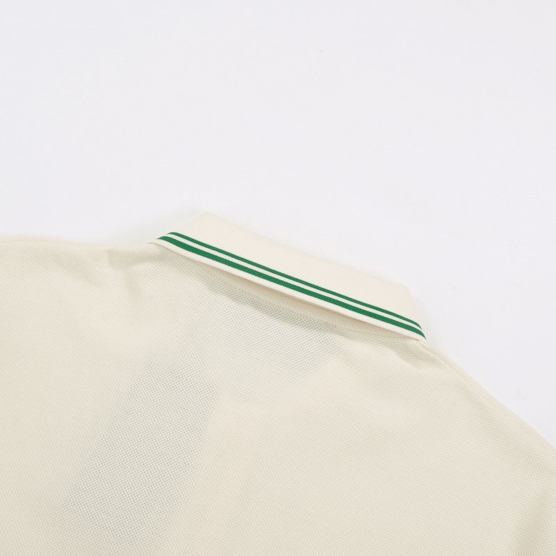 Поло Gucci With Green Stripes "Cream" фото № 3