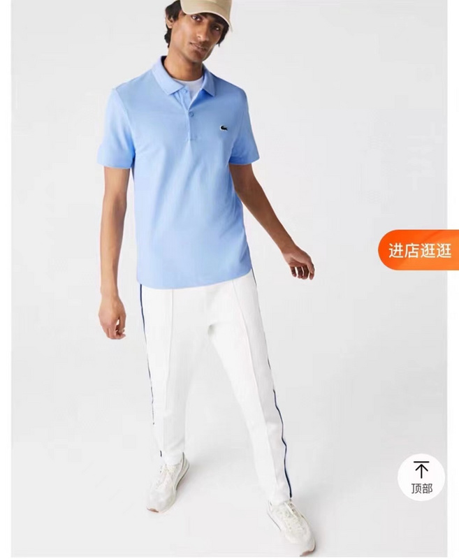 Футболка Lacoste Embroider Logos "Blue" фото № 5