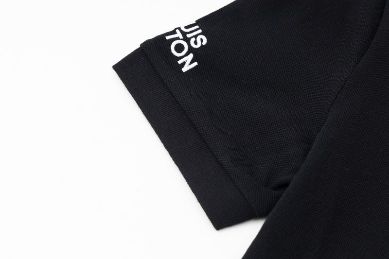 Поло Louis Vuitton With An Inscription-Logo On The Sleeve "Black" фото № 3