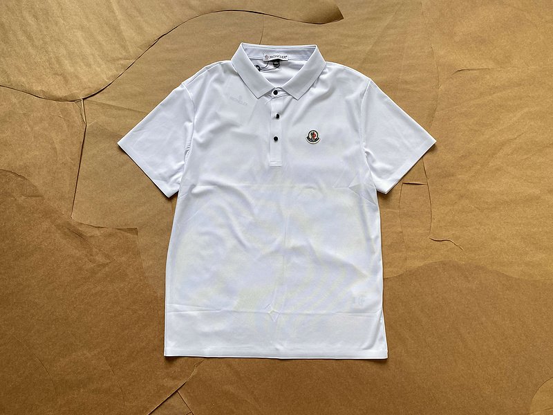 Поло Moncler With Logo Brand "White" фото № 2