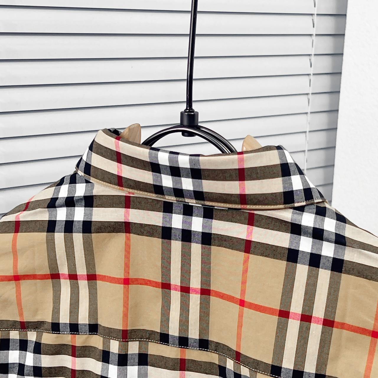 Рубашка Burberry Red And Black Lines Allsides Checked Print "Brown" фото № 5