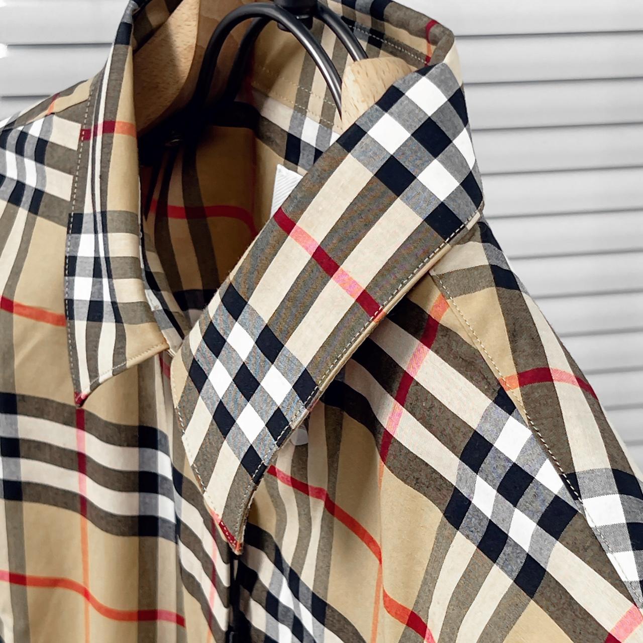 Рубашка Burberry Red And Black Lines Allsides Checked Print "Brown" фото № 4