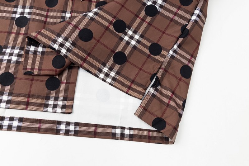 Рубашка Burberry In Cage With Black Dots "Brown" фото № 4