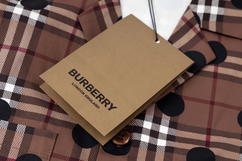 Рубашка Burberry In Cage With Black Dots "Brown" фото № 5