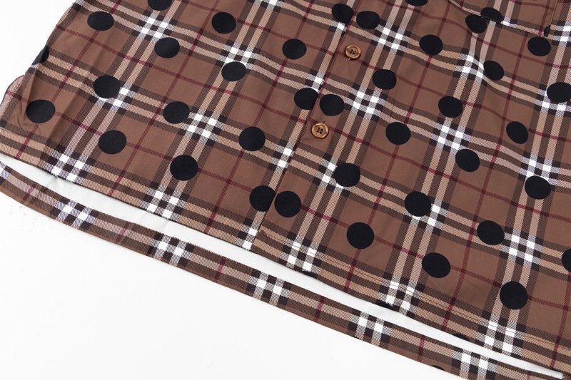 Рубашка Burberry In Cage With Black Dots "Brown" фото № 6