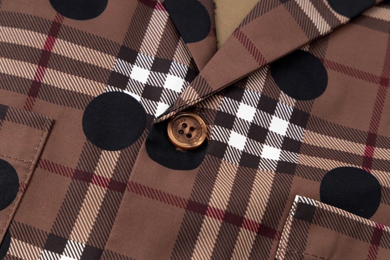 Рубашка Burberry In Cage With Black Dots "Brown" фото № 7