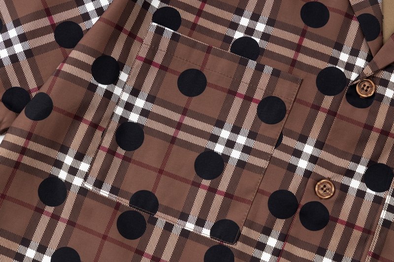 Рубашка Burberry In Cage With Black Dots "Brown" фото № 8