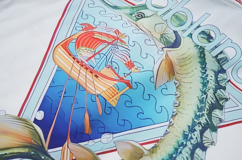 Рубашка Casablanca Fish And Ship Back Print "White" фото № 4