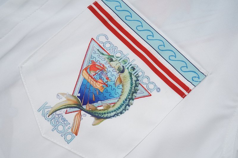 Рубашка Casablanca Fish And Ship Back Print "White" фото № 8