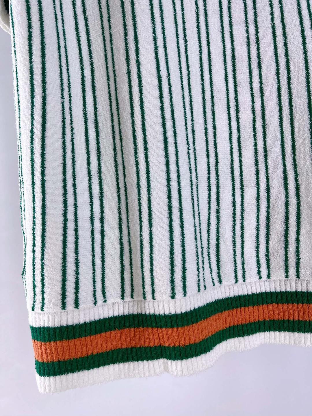 Рубашка Casablanca Green And Orange Vertical Lines Print "Green" фото № 5