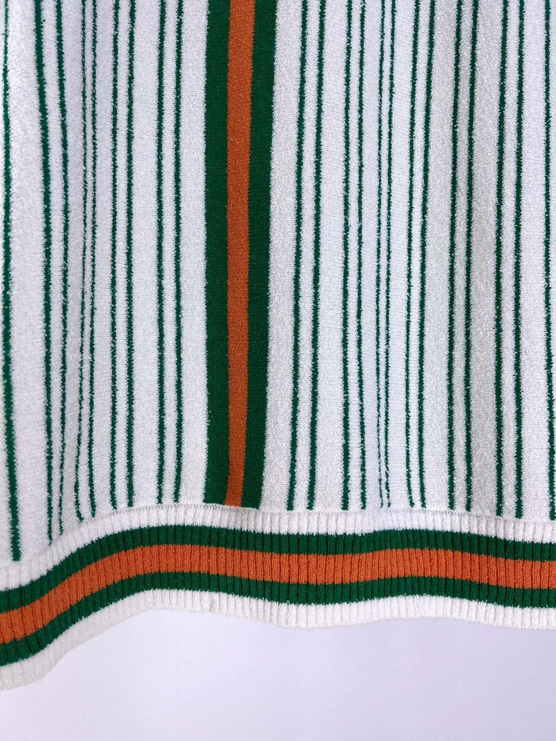 Рубашка Casablanca Green And Orange Vertical Lines Print "Green" фото № 2