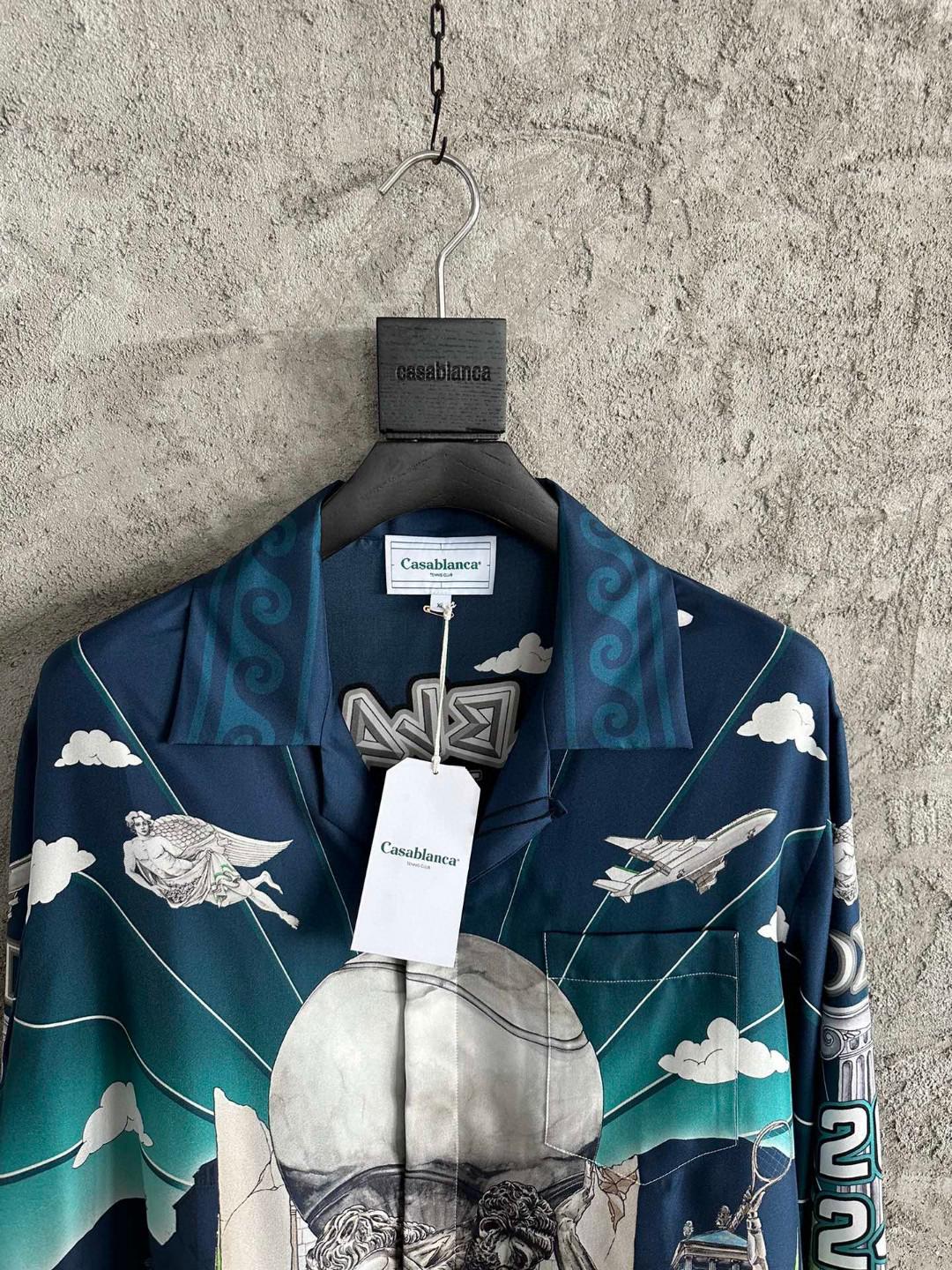 Рубашка Casablanca Heaven Gray Heavy Stone "Blue" фото № 4