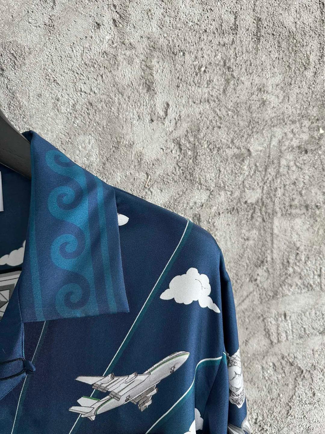 Рубашка Casablanca Heaven Gray Heavy Stone "Blue" фото № 3